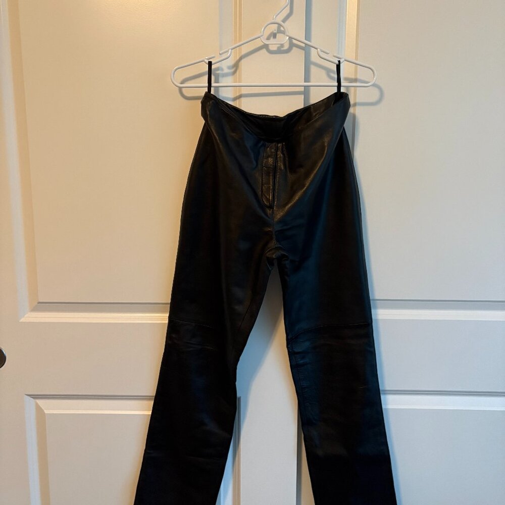 Leather dress pants